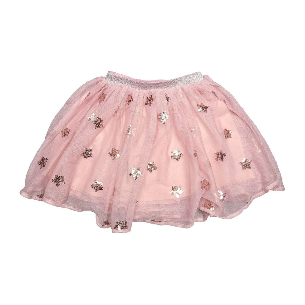 DUNNES STORES UK Girls Sequin Star Tutu Toddler Size 5 Blush Pink Great UC